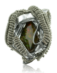 Street Rock Accented Wire Wrap Pendant Front Street Rock Accented Wire Wrap Pendant Front