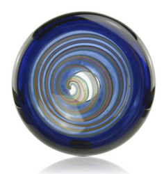 Rainbow Swirl 3" Jeff Green Worked Puck Dish Rainbow Swirl 3" Jeff Green Worked Puck Dish