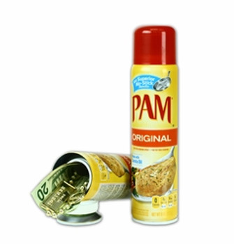 Pam Original Spray , Stash Container. Plastic, Air tight container inside. Pam Original Spray , Stash Container. Plastic, Air tight container inside.