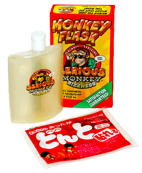 The Serious Monkey Flask. Synthetic urine flask with heating pouch. The Serious Monkey Flask. Synthetic urine flask with heating pouch.