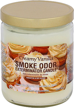 13oz Creamy Vanilla Candle By Smoke Odor Exterminator.