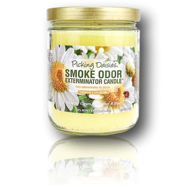 Smoke Odor Candle - 13oz Picking Daisies Scent.
