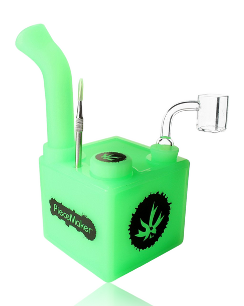 Kube By PieceMaker Silicone Rig - Glow Green