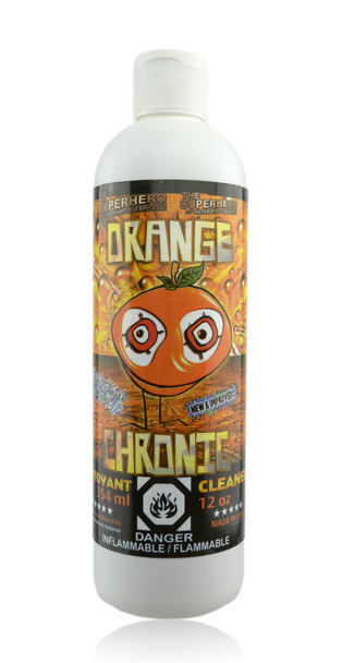 Orange Chronic Bong Cleaner 12oz bottle.