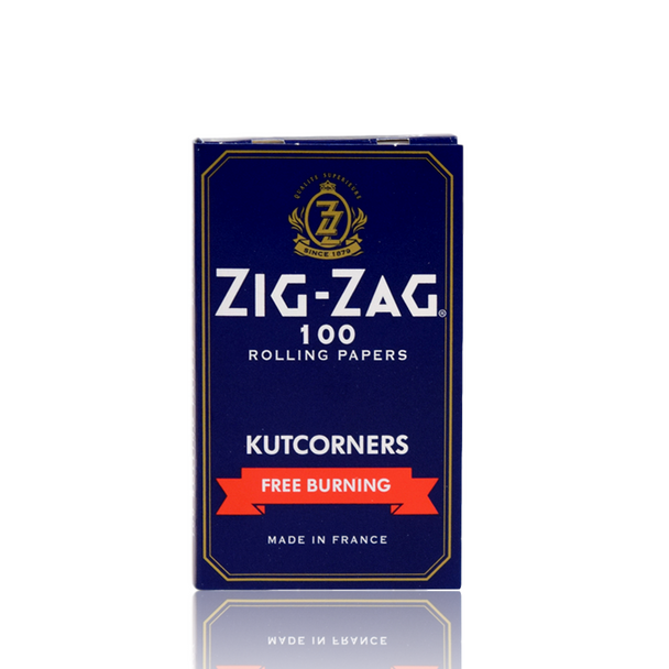 Package of Zig-Zag Blue Kutcorners, Single Wide Rolling Papers.