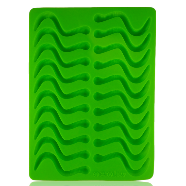 Dope Molds 20 x Gummy Worm Silicone Mold - Green