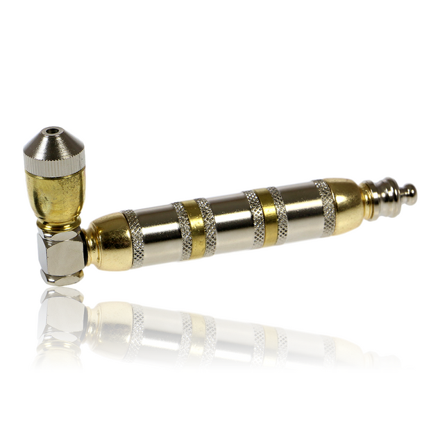 Triple Chamber Pipe - Brass & Nickel