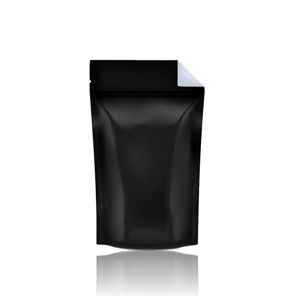 Black Vista Mylar Bag With Tear Notch 1oz Capacity