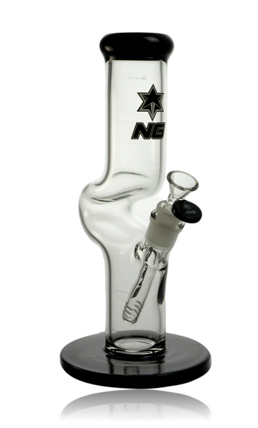 12" Nice Glass Black Straight Zong