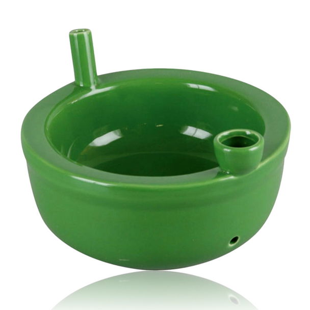 Green Roast & Toast Ceramic Cereal Bowl & Pipe