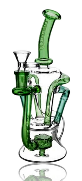 9" 4 Tube Recycler With Colour Accents