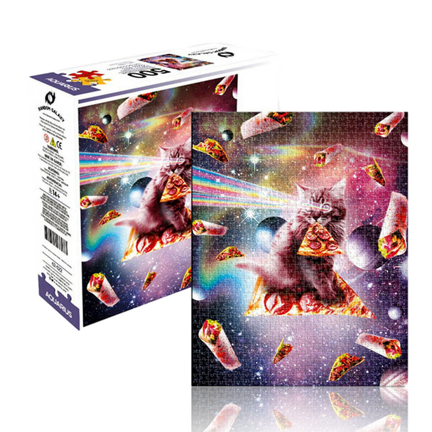 500 PIECE PUZZLE - RANDOM GALAXY - CAT PIZZA