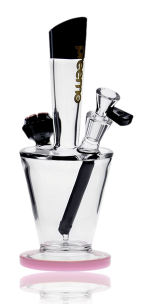 10" PREEMO BLACK FLOWER CONE BUBBLER