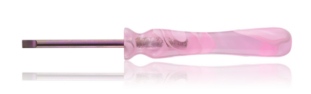 5.5" SLAB CULTURE RIBBON DAB TOOL - PINK PANTHER WITH ANODIZED TIP