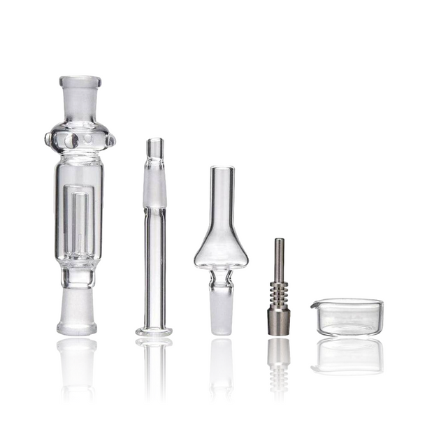 10MM NECTAR COLLECTOR BUBBLER W/ QUARTZ & TI TIP