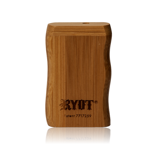 Short RYOT Bamboo Wood Taster Box With Black Cig Bat