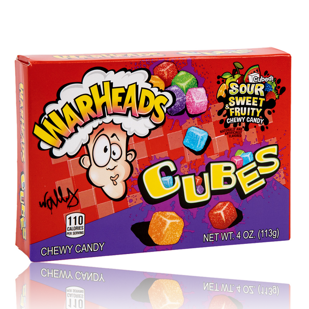 WARHEADS SOUR CHEWY CUBES THEATRE BOX