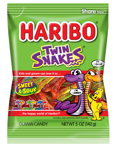 HARIBO TWIN SNAKES BITES GUMMI CANDY