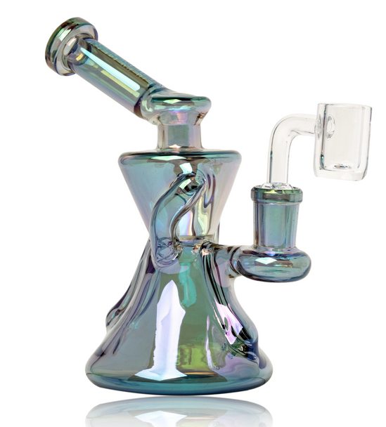 6" Red Eye Tek Green Metallic Terminator Finish Gamma Concentrate Recycler