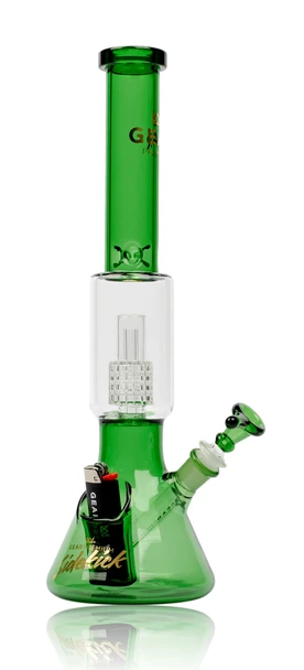 15.5" GEAR Green Sidekick Boost Beaker Tube With Built In Lighter Quarter Right