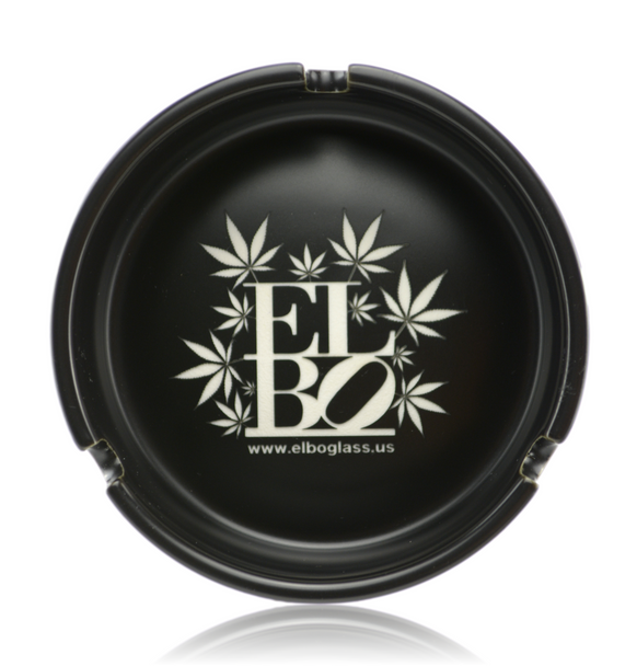 ELBO ASHTRAY - BLACK WHITE LETTERING