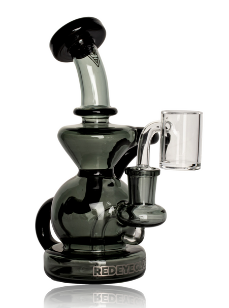 6.5" RED EYE GLASS SMOKE ALLEY OOP CONCENTRATE RECYCLER W/ 3 HOLE PERC
