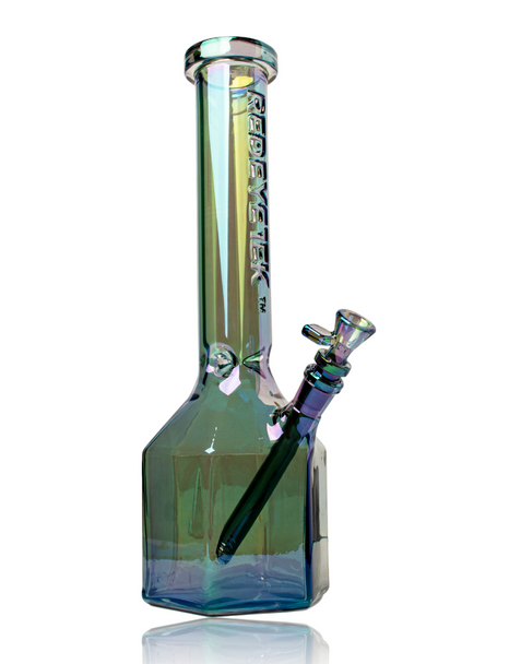 14" Red Eye Tek Green Metallic Terminator Finish Prismatic With Hexagonal Canteen Base