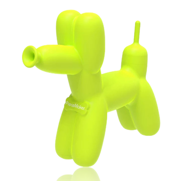 GLOW-IN-THE-DARK YELLOW- K9 SILICONE BALLON KANNIMAL BALLON DOG RIG BY PIECE MAKER