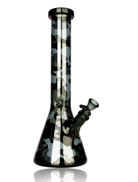 15" Red Eye Glass Smoke Camouflage Beaker Full Wrap Decal