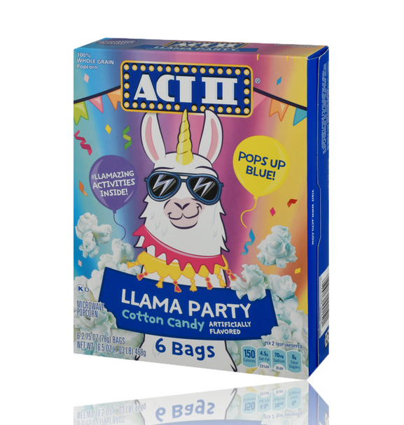 LLAMA PARTY COTTON CANDY FLAVOURED POPCORN