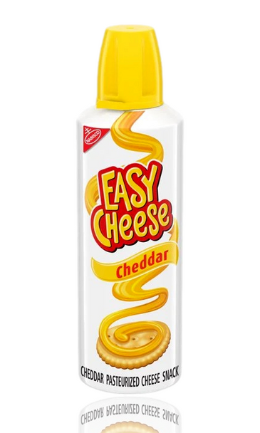 EASY CHEESE CHEDDAR SNACK SPRAY CAN