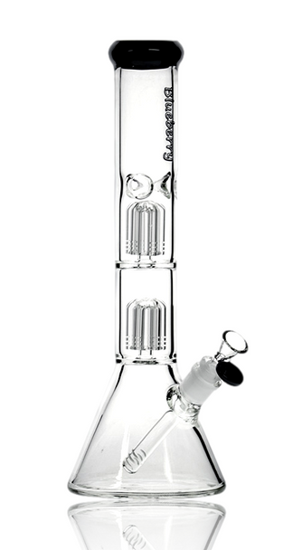 15" BLUEBERRY SMOKE DOUBLE TREE PERC BEAKER TUBE