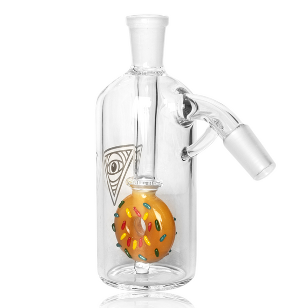 Red Eye Glass 14mm 45° Jade Yellow Donut Ash Catcher