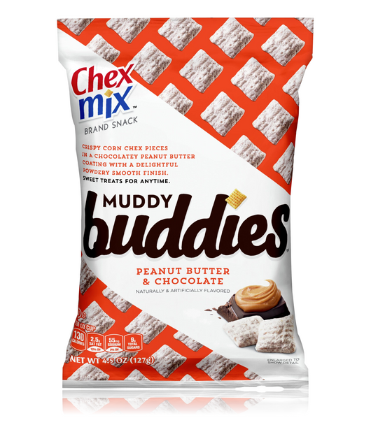 GENERAL MILLS CHEX MIX MUDDY BUDDIES PEANUT BUTTER CHOCOLATE