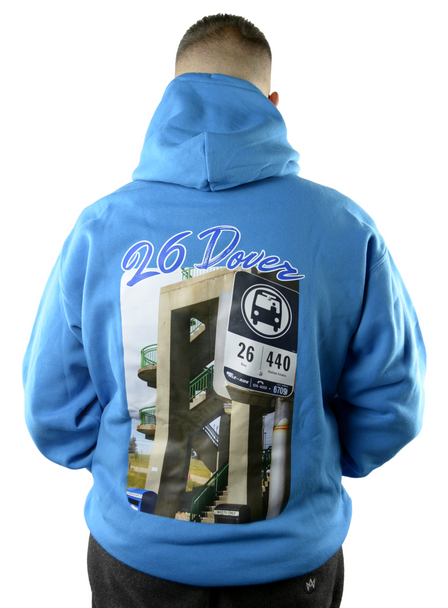 26 DOVER BLUE FRANKLIN STATION HOODIE SMALL