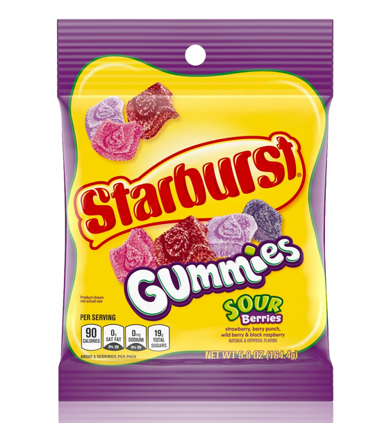 Starburst Gummies Sour Berries