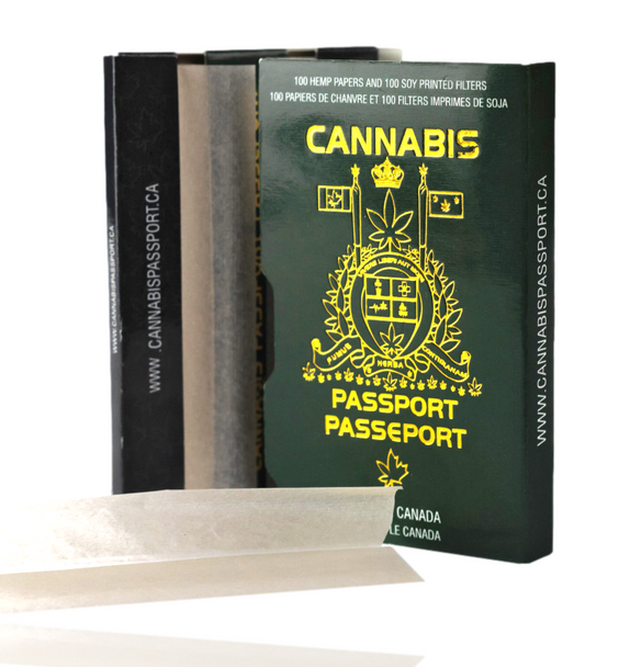 CANNABIS PASSPORT MAGAZINE 1 1/4 ROLLING PAPERS WITH TIPS