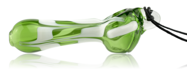 Pendant Pipe Green With White Accents Pendant Pipe Green With White Accents