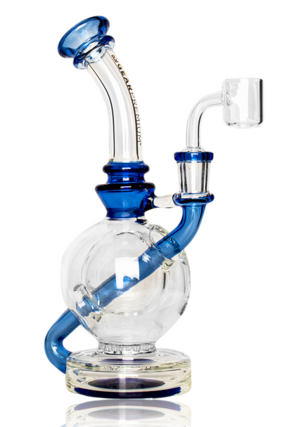 8" GEAR PREMIUM SAPPHIRE NUCLEUS BUBBLER WITH HONEYCOMB PERC