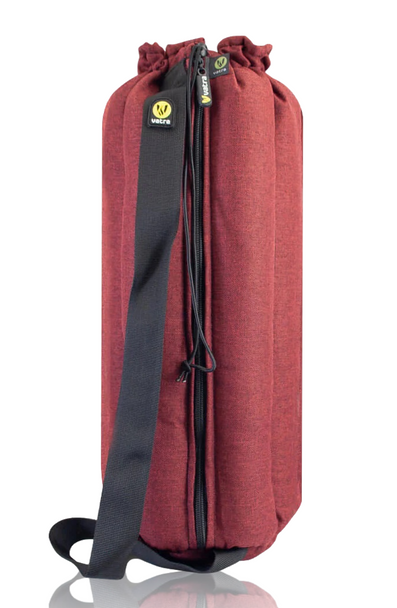 18" Vatra Woven Burgundy Padded Tube Bag - Exterior