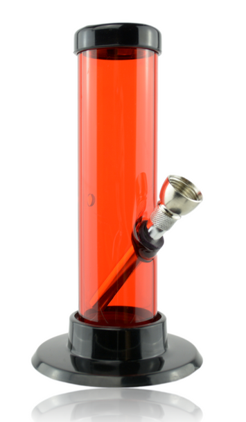 6" LIT Acrylic Straight Water Pipe Quarter Right