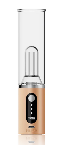 Yocan Pillar E-Rig Handheld Concentrate Vaporizer in Pearl Orange.