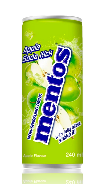 Mentos Apple Soda Kick Drink.