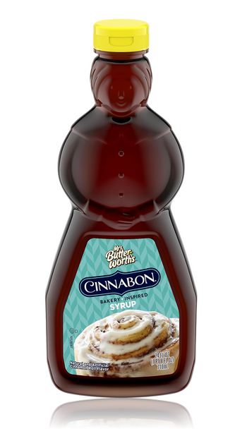 Mrs. Buttersworth's Cinnabon Bakery Inspired Cinnomon Bun Flavoured Syrup.