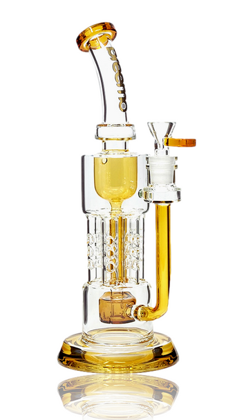 12" Preemo Glass Drum To Swiss Pillar Incycler in Gold