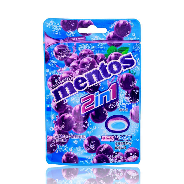 Mentos 2-In-1 Grape & Soda Candy