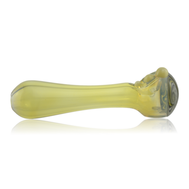 Glass Pipe Fumed With Front Wig Wag Section & Mibs