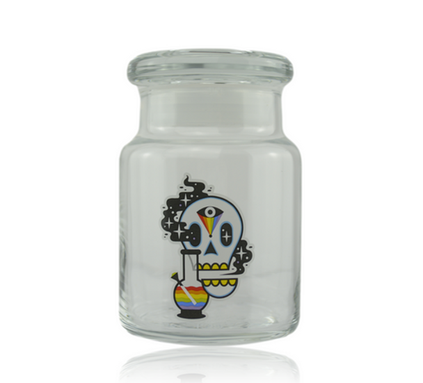 420 Science Pop Top Jar - Cosmic Skull