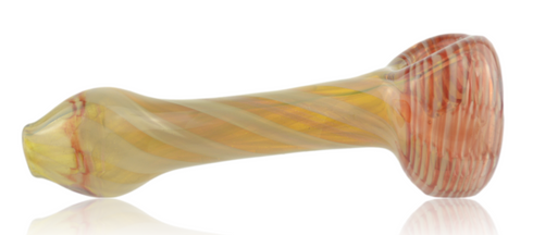 Glass Pipe Fume With Red Rake Accents