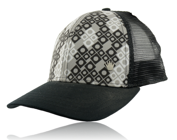 No Bad Ideas Stash Pocket Hat Black With Circles & Squares